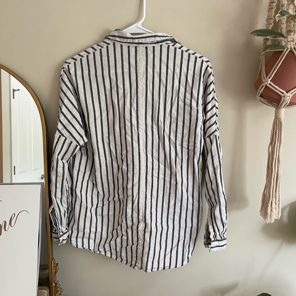 Urban Outfitters 100% Cotton Coastal Striped Button Down Shirt - Picture 6 of 6